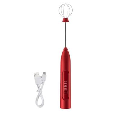 Imagem de Batedor Misturador Mixer Elétrico para Bebidas Leite Café Clara de Ovos(Vermelho)