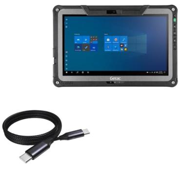 Imagem de Cabo BoxWave compatível com Getac F110 G6 (cabo da BoxWave) – Cabo DirectSync PD (0,90 m) – USB-C para USB-C (100 W), cabo de carregamento e sincronização tipo C trançado de 91 cm – preto