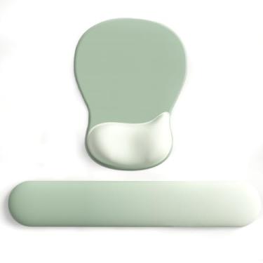 Imagem de Tapete de mouse ErgoComfort Gel para descanso de pulso - Mouse pad ergonômico para escritório com suporte de pulso - antiderrapante, design de acessórios de mesa para decoração de casa e jogos