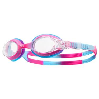 Imagem de TYR Óculos tie dye swimple juvenil, rosa/azul, tamanho único, para idades de 3 a 10 anos