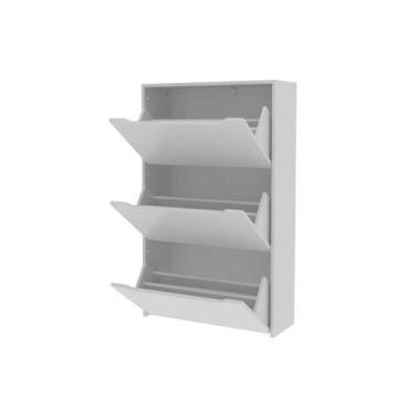 Imagem de Armário Sapateira Quarto SA-3405 c/ 3 Portas Branco - Tecno Mobili