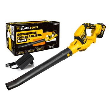Imagem de Soprador De Folhas A Bateria 21v Elétrico Cor Amarelo 110v/220v Tcb21c The Black Tools