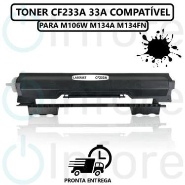 Imagem de Toner Compatível CF233A 33A 233A P/ Impressora M106W M134A M134FN - Pr