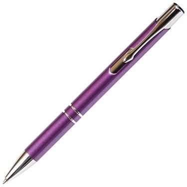 Imagem de Lanier Pens Caneta esferográfica JJ – Corpo de alumínio anodizado roxo, refil de ponta média G2 tinta preta (preto, vermelho, azul, rosa, roxo, verde, prata, metal metálico, dourado)
