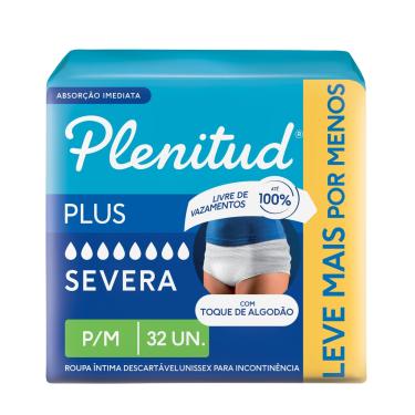 Imagem de Roupa Íntima Plenitud Plus para Incontinência P/M 32 Unidades