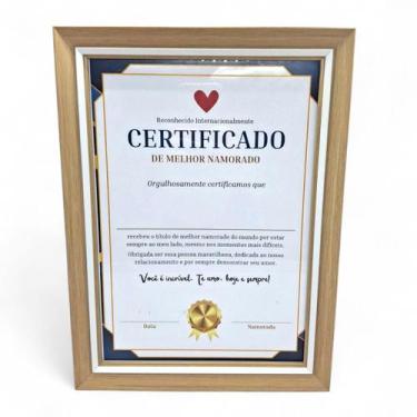 Imagem de Certificado de Melhor Namorado Personalize com Nome Moldura - Flash
