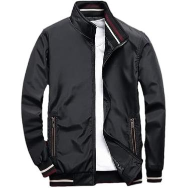 Imagem de Jaqueta De Negócios Masculina Ao Ar Livre Casaco Casual Jaqueta Bomber, Black, XL