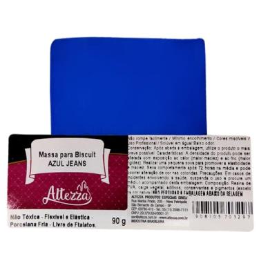 Imagem de Massa De Biscuit Colorida Altezza 90 Gramas Sem Ftalatos Porcelana Fria - Escolha As Cores (Azul Jeans)