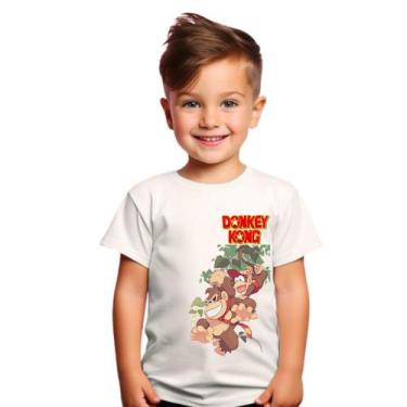 Imagem de Camiseta Infantil Unissex Mundo Mario Donkey Kong Minecraft Tartaruga 