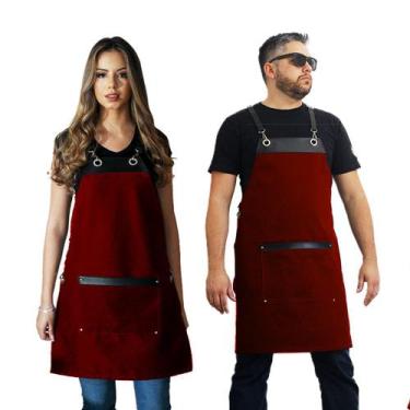 Imagem de Conjunto Avental familia cozinha restaurante vinho - Lady-Iv