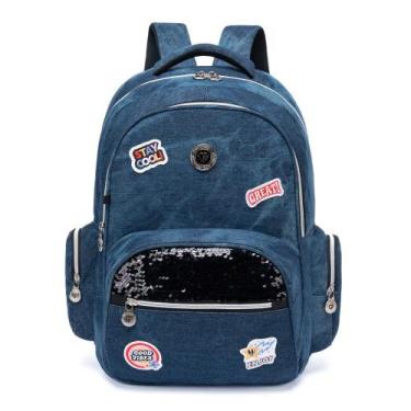 Imagem de Mochila Juvenil De Costas Feminina Reforçada Moderna - FERRAZZI