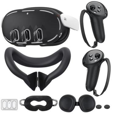 Imagem de Capa de silicone VR + Shell + Alça de controle para Meta/Oculus Quest 