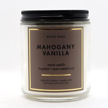 Imagem de Bath & Body Works, White Barn 1-Wick Candle w/Essential Oils - 7 oz - New Core Scents! (Mahogany Vanilla)