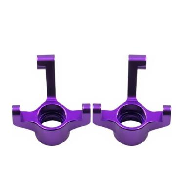 Imagem de Juntas de direção dianteiras de metal eixos de alumínio para Losi Micro b Upgrades peças 1/24 acessórios RC carro 2WD Buggy RTR LOS00007 substituição (roxo)
