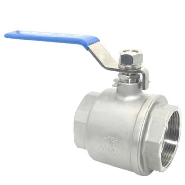 Imagem de Válvula esférica de aço inoxidável 304 de 6,5 cm fêmea NPT padrão porta completa para água óleo gás vinil cabo WOG1000