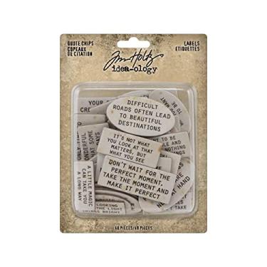 Imagem de Tim Holtz - Advantus Idea-Ology Chipboard Quote Chips 48/Pkg-Labels Art Craft, Multi
