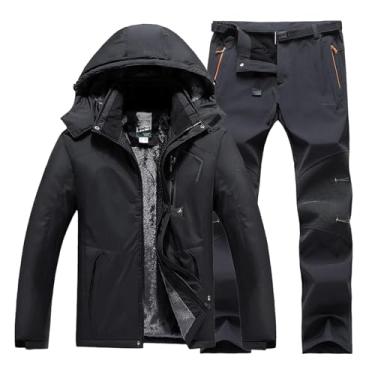 Imagem de Conjunto De Jaqueta E Calças De Esqui Para Homens Acolchoado De Inverno Espesso Quente Plus Size Conjunto De Jaqueta E Calças De Esqui Jaqueta De Neve De Inverno Ao Ar Livre À Pr, 005, 3XL