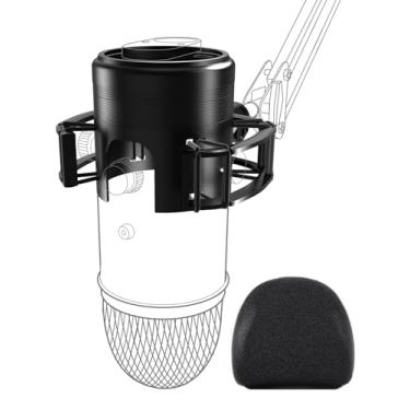 Imagem de Etour Suporte De Choque Personalizado Para Blue Yeti Com Filtro Pop, Elástico Suspensão Antivibração Atualizado 2025, Adaptador Parafuso Microfone Compatível