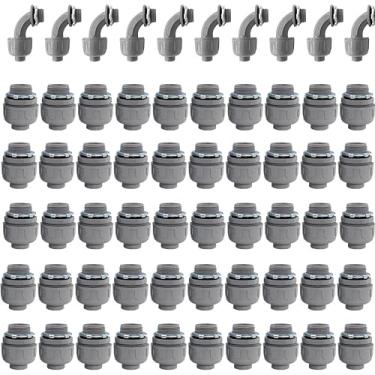 Imagem de Aonlbra Conector de conduíte elétrico de PVC de 3/10.2 cm, conector de conduíte flexível para casa, cozinha, banheiro, tubo, ferramentas, suprimentos, atende à certificação UL (180 reto/90 graus