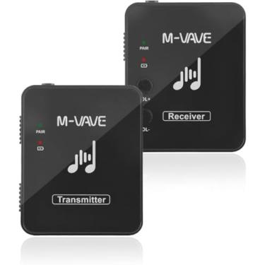 Imagem de M-VAVE Sistema de Transmissão Sem Fio para Monitor de Ouvido Profissional, 2.4GHz, 30m Alcance, Latência <12ms, Áudio 24bit/48KHz, Mono/Stereo, 7h Bateria, Ideal para Músicos, Podcast, Igreja