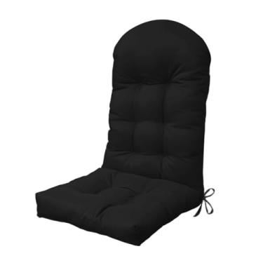 Imagem de BCKNT Almofada de cadeira Adirondack, 111 x 48 x 12 cm, almofada de cadeira de balanço engrossada ampliada com tecido à prova de respingos, suporte alto para as costas com laços