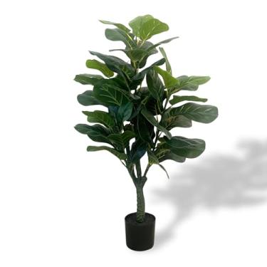 Imagem de XBrand Figueira artificial de 100 cm – Planta de interior falsa realista, galhos ajustáveis, folhas de seda, vegetação decorativa sem manutenção