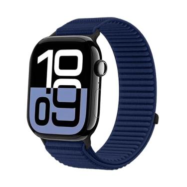 Imagem de Pulseira esportiva de nylon compatível com Apple Watch SE 2/SE/ séries 10 9, 8, 7, 6, 5, 4, 3, 2 e 1 de 38 mm, 40 mm, 40 mm, 41 mm, 44 mm, 45 mm, 46 mm, para Apple Watch SE 2/SE/ Series 10 9, 8, 7, 6