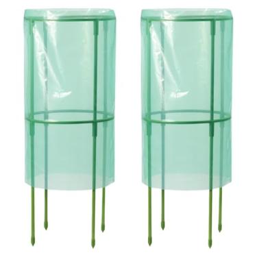 Imagem de ＡＷＨＡＯ Cloches de jardim para plantas Mini estufa reutilizável Proteção solar Proteger plantas de animais Acessórios Capa para mudas, 2 Partes