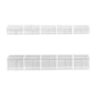 Imagem de SiaBiced Suporte para canudos para armário, dispensador de armazenamento, reutilizável, organizador de canudos de acrílico para geladeiras, Claro