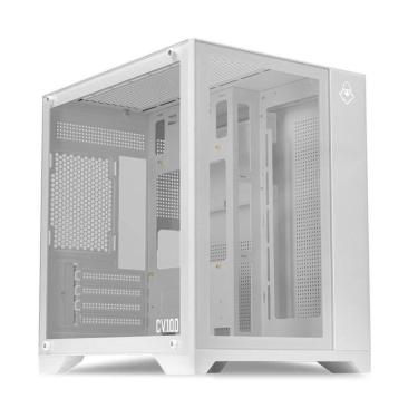 Imagem de Gabinete Gamer Mancer CV100 Mid-Tower Lateral De Vidro Branco- MCR-CV100-WH