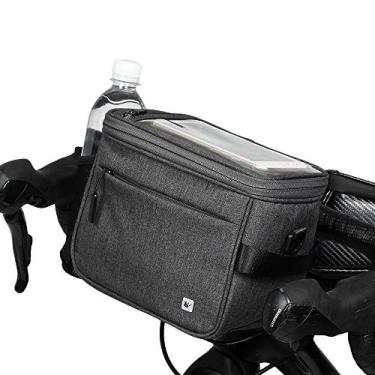 Imagem de Rhinowalk Cesta de bicicleta, lancheira isolada para guidão de bicicleta, bolsa frontal para câmera, bolsa de mão para telefone com alça de ombro para tela sensível ao toque, acessórios profissionais