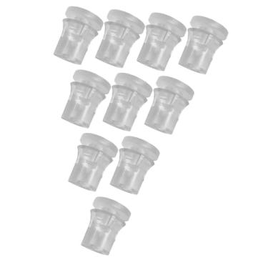 Imagem de KiBcsLic 10x Tampas de parafuso transparentes para fixação em parede de publicidade, suportes para exibição de placas, ferragens para shopping, negócios, lojas, 1.4 Cm X 1.4 Cm