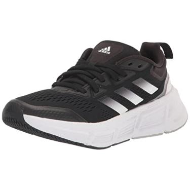 Imagem de adidas Questar Tênis de corrida feminino, Preto/branco/cinza, 11