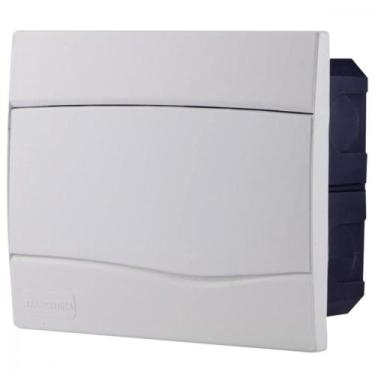 Imagem de Quadro de Distribuição de Embutir 9 DIN ou 6 NEMA Tramontina com Porta