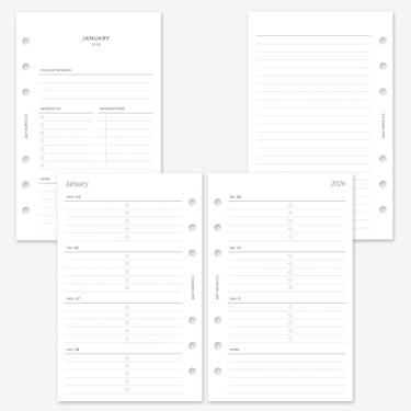 Imagem de MAY PAPER CO. Recarga de planejador semanal compacto Franklin Covey 2026, agenda semanal em duas páginas para FC Compact, Personal Filofax e agenda LV MM com 6 anéis (alinhado horizontalmente com