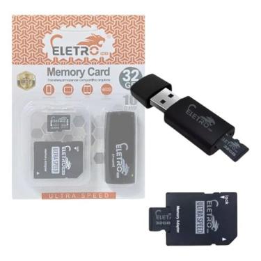 Imagem de Cartão De Memória 32gb Pen Drive 3 Em 1 Classe 10 El-mc-32 - Eletro Me