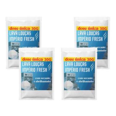 Imagem de Kit 4 Sabão Detergente Pó Máquina Lavar Louças 30g - Lar Fresh, Lava l