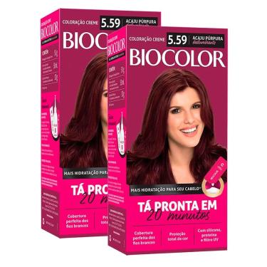 Imagem de Kit 2 Tinta de Cabelo Biocolor Mini Kit Acaju Púrpura 5.59