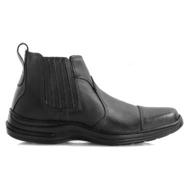 Imagem de Bota Masculina em Couro Café - Charelli Calçados, Preto, 44, Masculino