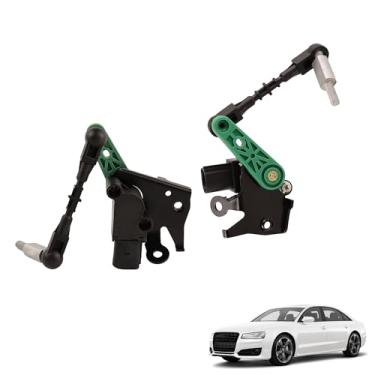Imagem de YzusGomumu Sensor de nível de altura de suspensão a ar dianteira esquerda e direita conjunto compatível com Audi A6 A7 A8 S6 S7 S8 RS7 2011-2018 substitui 4H0941285G 4H0941286G