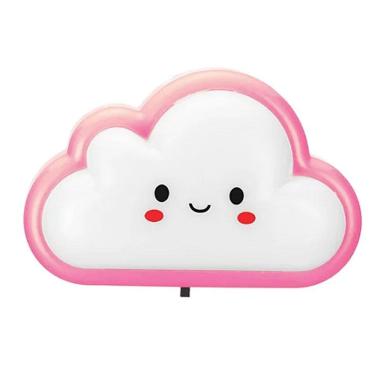 Imagem de Abajur De Tomada Infantil Luz Noturna Led Nuvem - Rosa