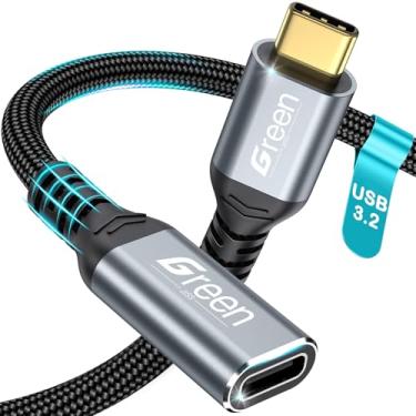 Imagem de Cabo de extensão USB C, 20 Gbps/USB3.2 de transferência rápida, extensor USB tipo C de 240 W, carregamento compatível com iPhone 16 15 Pixel PSVR2/USB C Hub/MacBook Air M2 Pro/iPad/XPS Surface Book