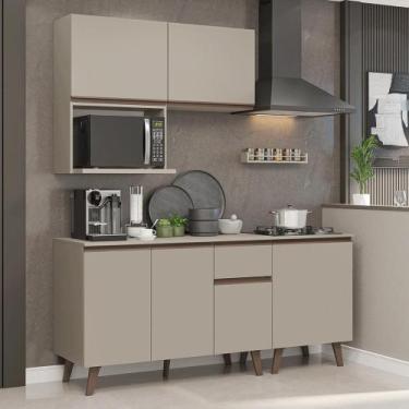 Imagem de Armário de Cozinha Compacta 180 cm Nice Madesa 02, Crema