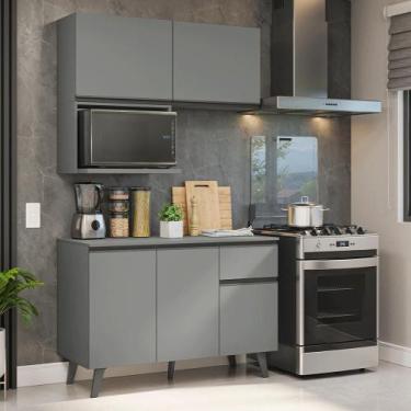 Imagem de Armário de Cozinha Compacta 120 cm Cinza Nice Madesa 05, Cinza