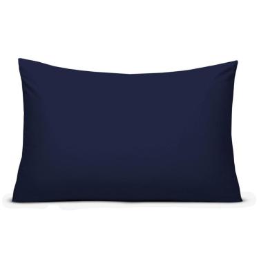 Imagem de Fronha Travesseiro Lisa Fio Egípcio Algodão - Azul Marinho