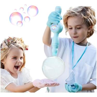 Imagem de Pistola de Bolhas de Sabão e Fumaça Automática Brinquedo Bolha Varinha Máquina De Criar Bolhas
