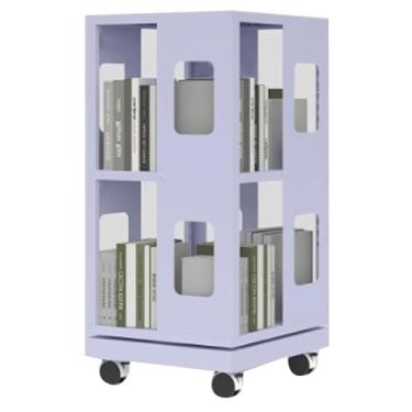 Imagem de FPPOIXDM Estante rotativa, estante de livros, prateleira de armazenamento para escritório em casa, estante rotativa de 360°, fácil de montar, estante de livros