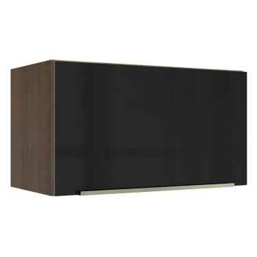Imagem de Armário Aéreo Madesa Lux 60 cm 1 Porta Basculante - Rustic/Preto