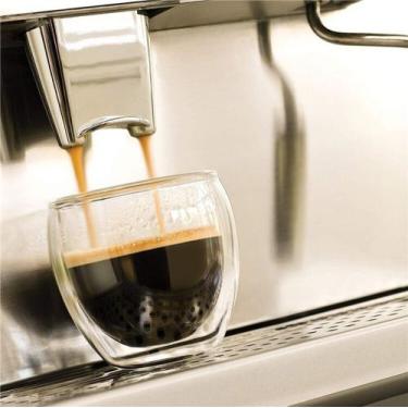 Imagem de 2 Copos Vidro Duplo Parede Dupla P Café Chá Água Drink 150ml - RALEO