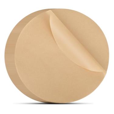 Imagem de Beasea Air Fryer Papel de pergaminho 28 cm, 200 peças de fritadeira de ar redonda não branqueada, revestimentos de papel de filtro descartáveis, não perfurados, papéis de bambu para fritadeira a ar e